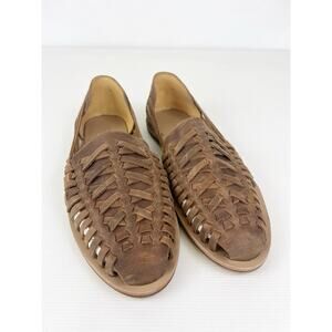 New Nisolo Men's Huarache Sandal Color Tobacco Size 11.5 Leather So Nice!